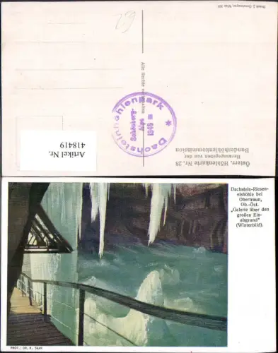 418419,Dachstein Rieseneishöhle Obertraun Höhle Grotte Galerie über d. großen Eisabgrund