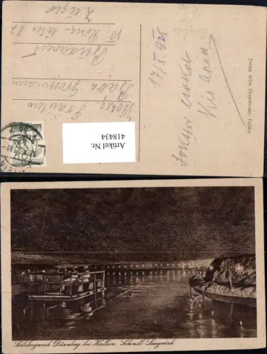 418434,Salzbergwerk Dürnberg b. Hallein Schendl-Laugwerk Höhle Grotte Boot Bergbau