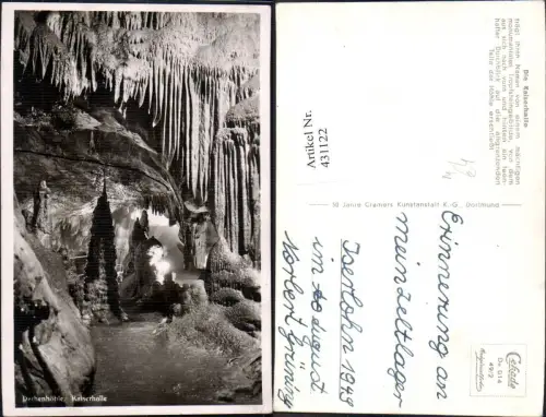 431122,Foto Ak Dechenhöhle Iserlohn Die Kaiserhalle Höhle Grotte