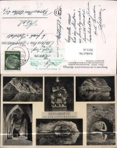 501114,Höhle Grotte Seegrotte Hinterbrühl b. Mödling Boot