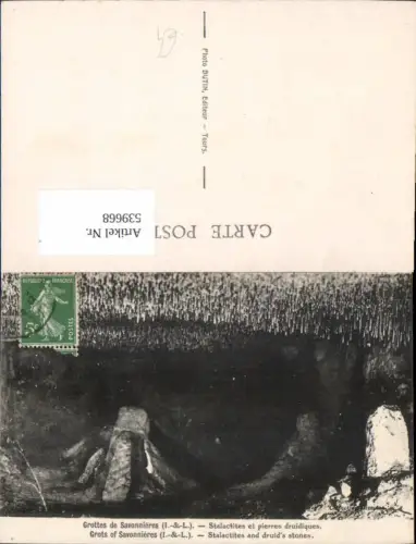 539668,Grottes de Savonnieres Stalactites et pierres druidiques Höhle Grotte