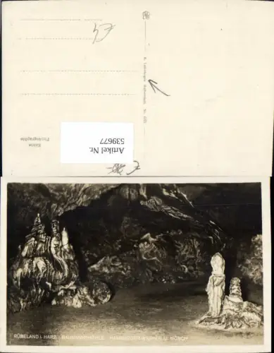 539677,Foto Ak Rübeland Harz Baumannshöhle Hamburger Wappen u. Mönch Höhle Grotte