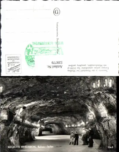 539779,Foto Ak Seegrotte Hinterbrühl b. Mödling Höhle Grotte