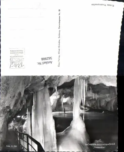 562908,Foto Ak Dachstein Rieseneishöhle Tristandom Obertraun Höhle Grotte