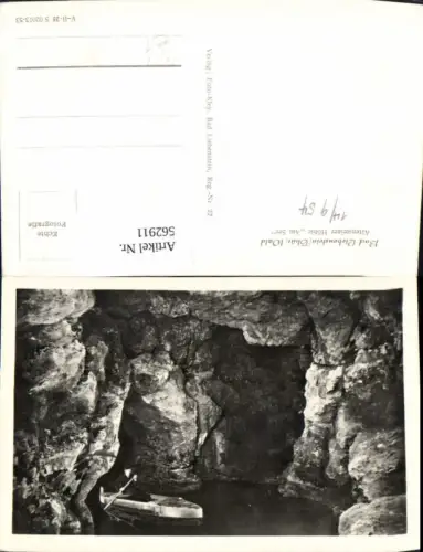 562911,Foto Ak Bad Liebenstein Thüringer Wald Altensteiner Höhle Am See Grotte
