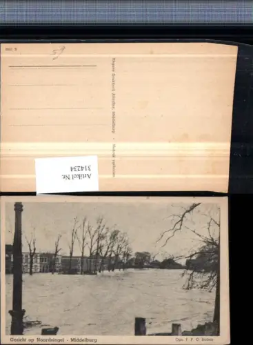 314234,Middelburg Gezicht op Noordsingel Hochwasser