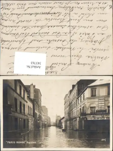 343763,Ile-de-France Paris Inonde Rue Viala Hochwasser Straßenansicht