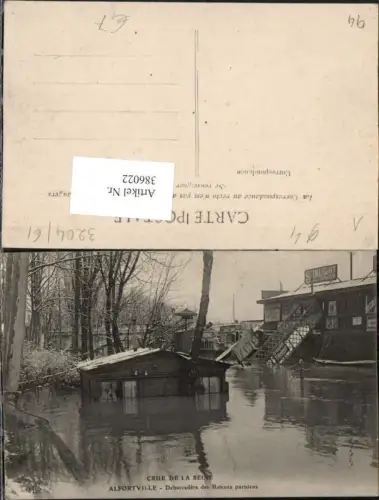 386022,Ile-de-France Val-de-Marne Alfortville Debarcadere des Bateaux parisiens Hochwasser