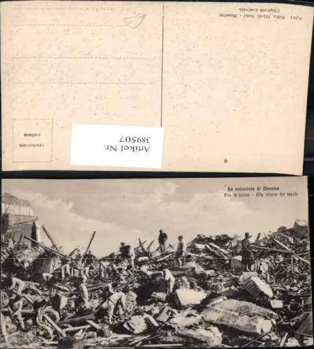 389507,Katastrophe Erdbeben La Catastrofe di Messina 1908 Alla ricerca de sepolti Zerstörte Gebäude