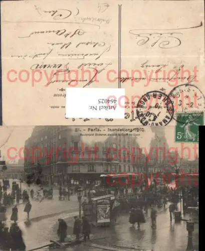 464025,Paris Inondations 1910 Überschwemmung