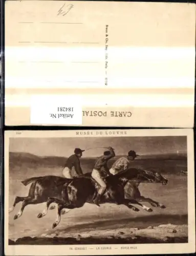 184281,Künstler Ak Gericault La course Horse Race Pferde Pferderennen Jockey