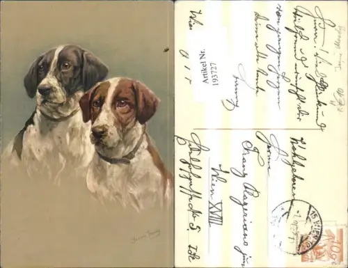 193727,Tier Künstler Ak Jannie Moody Hunde