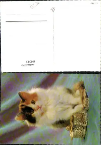 198315,Tier Katze m. Schmutzdose Kette