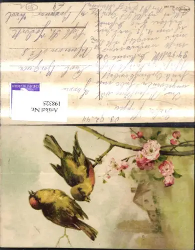 198325,Tier Vögel Blütenzweig
