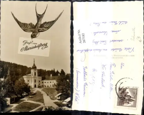 267182,Fotomontage Tiere Vögel Schwalbe Mariahilfberg Kirche
