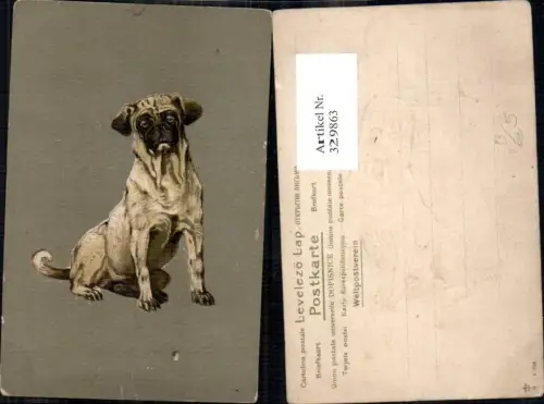329863,Präge Künstler Ak Hund