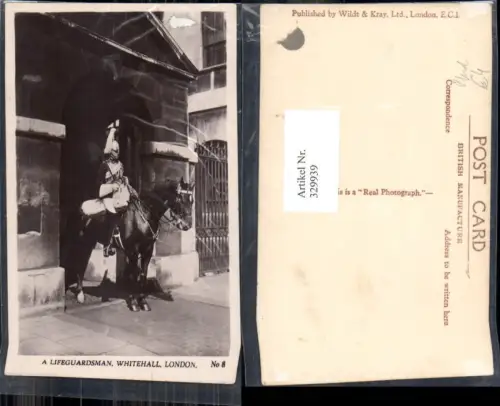 329939,Pferd Soldat Uniform A Lifeguardman Whitehall London