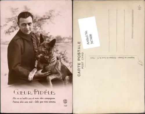 367400,Mann m. Tier Hund Schäferhund