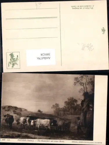 389124,Künstler Ak Paulus Potter Ein Rinderhirt mit seiner Herde Rinder Tiere