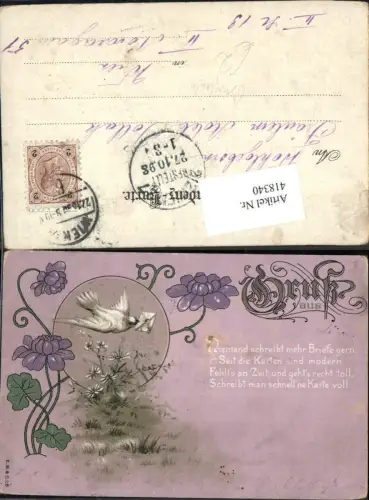 418340,Brieftaube Taube Blumen Vogel Vögel Text