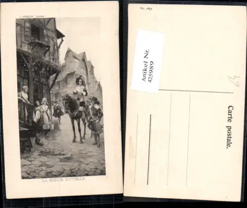 425989,Künstler Ak La Bonne Nouvelle Pferd Reiter Trommel Gasse