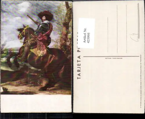425995,Künstler Ak Velazquez Don Gaspar de Guzman Conde Duque de Olivares Pferd