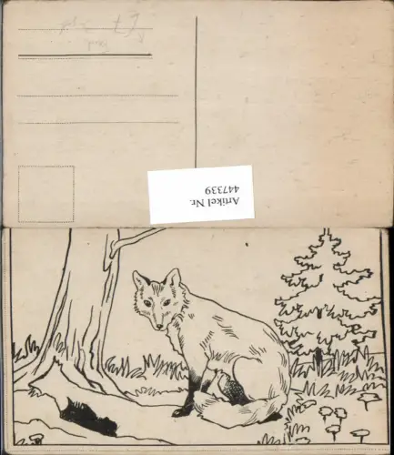 447339,Künstler AK Tier Fuchs Jagd