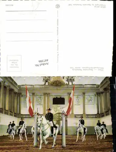 447386,Wien Spanische Reitschule Schulquadrille-Diagonale Trab Pferde Lipizzaner