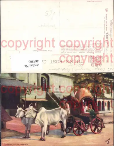 464803,Künstler Ak Tiergespann Zenana Carriage Jeypore India pub Raphael Tuck Sons