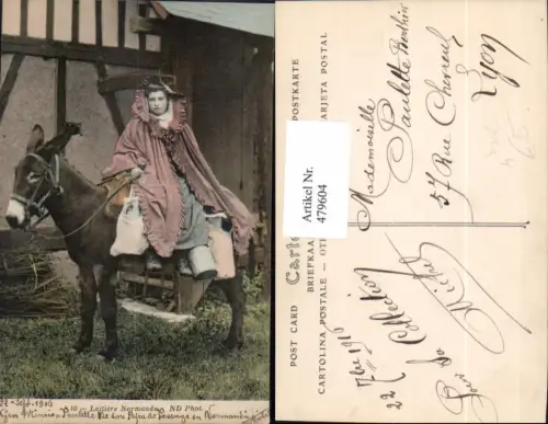 479604,Esel Frau Laitere Normande Milchmädchen Transportesel