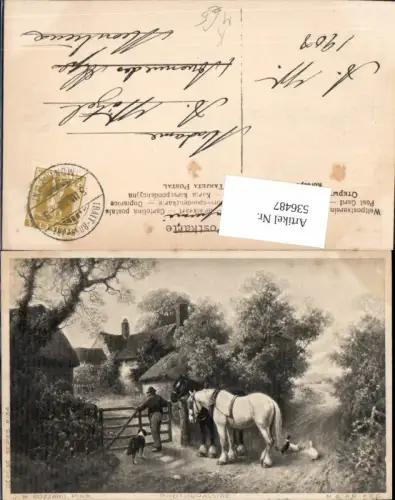 536487,tolle Künstler AK J.W. Gozzard Pferde Pferd Photgravure