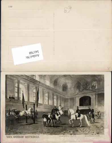 541768,tolle AK J.v. Blaas Wien Pferde Pferd Spanische Reitschule Lipizzaner