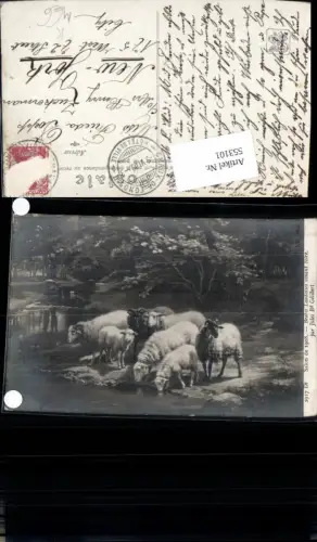 553101,Künstler AK Jules Gelibert Salon de 1908 Schafe Schaf Tiere