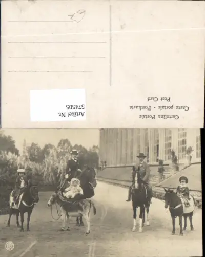 574505,tolle Foto-AK Pony Kinder Pferde Pferd Familie Kaiser pub Alterocca Terni