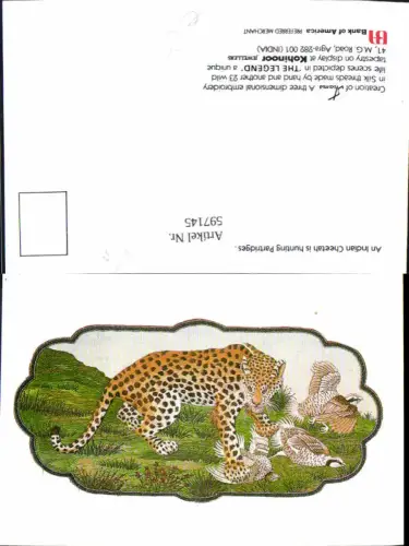 597145,Künstler Ak An Indian Cheetah is hunting Partidges Gepard Vögel Tiere
