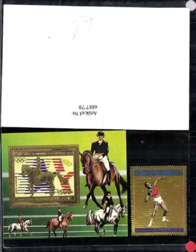 688778 Tiere Pferd Briefmarke Olympia Reitsport