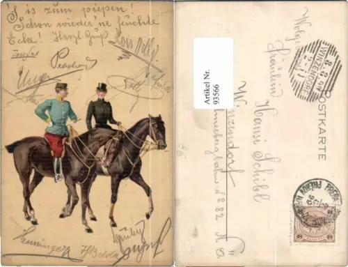93566,R. Hegedüs-Geiger Soldaten Pferd Pferde