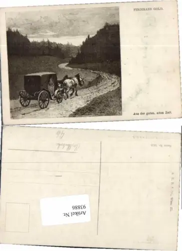 93886,Postkutsche Kutsche Pferde F. Gold