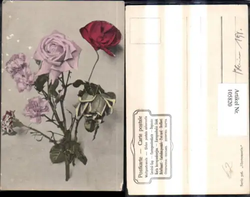 105820,Blumen Strauß Rosa Rote Rosen Nelken