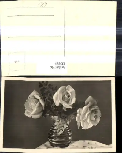 133889,Foto Ak Blumen Rosen i. Vase