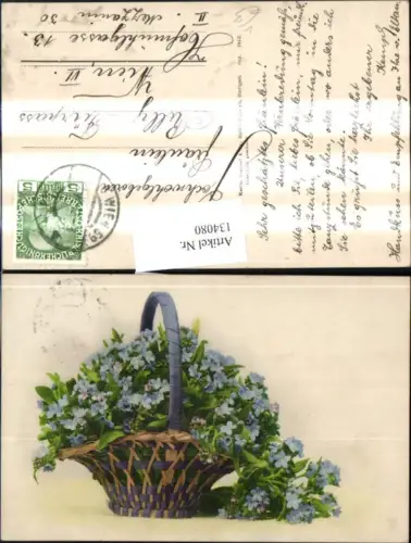 134080,Blumen Korb m. Vergissmeinnicht pub Martin Rommel Co 819