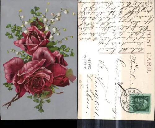 268154,Blumen Rote Rosen Maiglöckchen