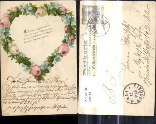268164,Blumen Herz a. Rosen Vergissmeinnicht Spruch Text