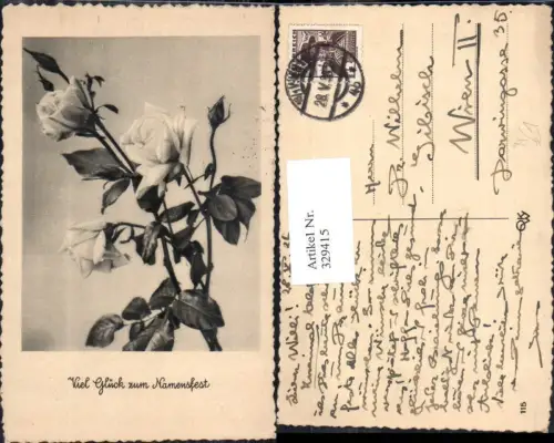 329415,Foto Ak Rosen Blumen Namenstag