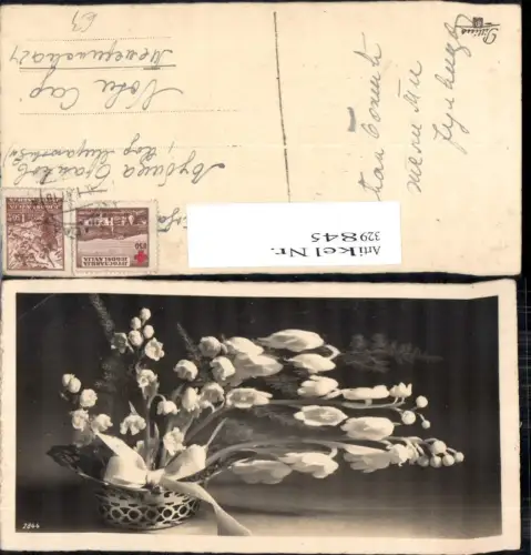 329845,Blumen Maiglöckchen i. Schale Schleife