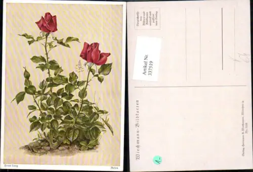 337519,Künstler Ak Hans Lang Rosen Blumen pub Wiechmann 9138