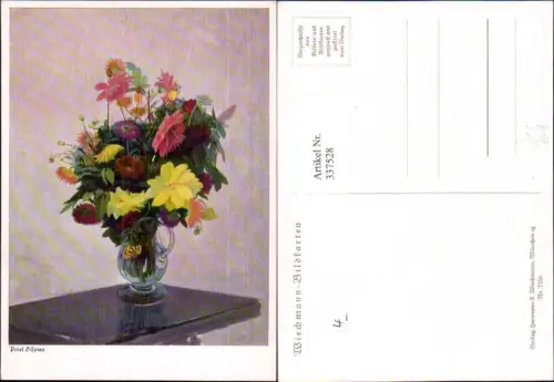 337528,Künstler Ak Paul Öispuu Bunter Blumen Strauß pub Wiechmann 7755