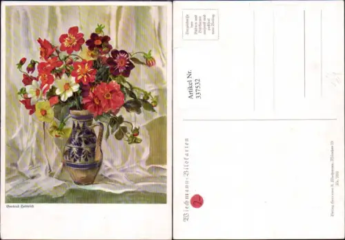 337532,Künstler Ak Gertrud Heinrich Blumen i. Vase pub Wiechmann 7910