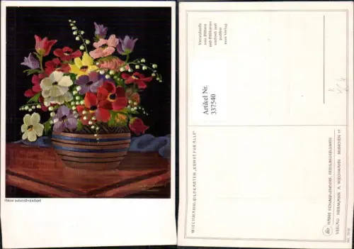 337540,Künstler Ak Hans Schmid-Endorf Frühlingsblumen Blumen pub Wiechmann 7932