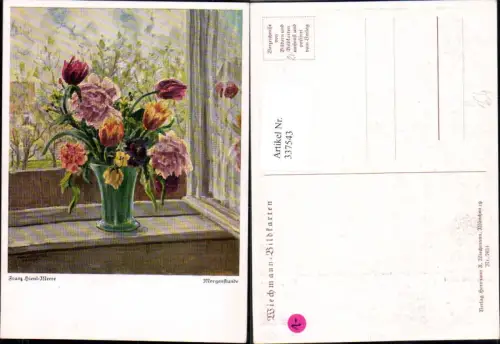 337543,Künstler Ak Franz Hienl-Merre Morgenstunde Blumen pub Wiechmann 7634